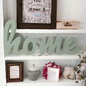 HOME Decor Figure‎ Large Heavy Diecut Beach House Wooden Cutout Cursive Letter.